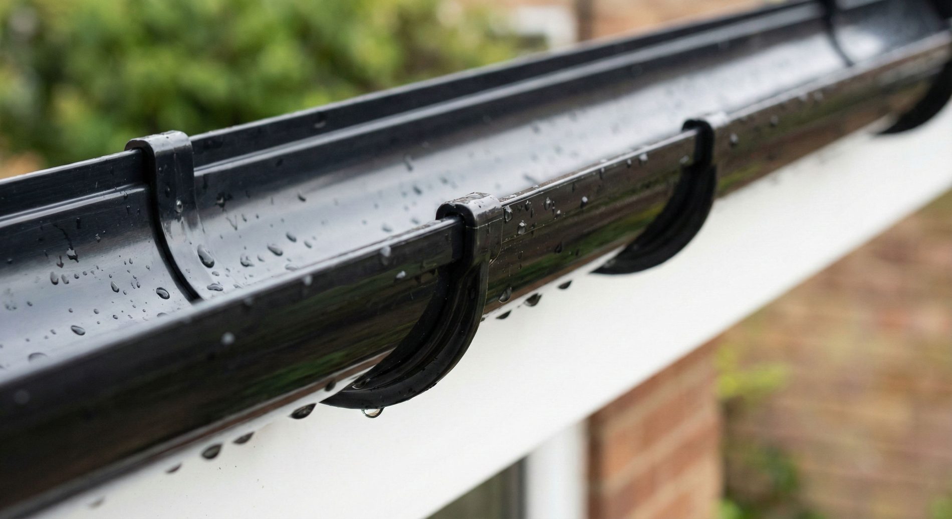 Black high capacity guttering
