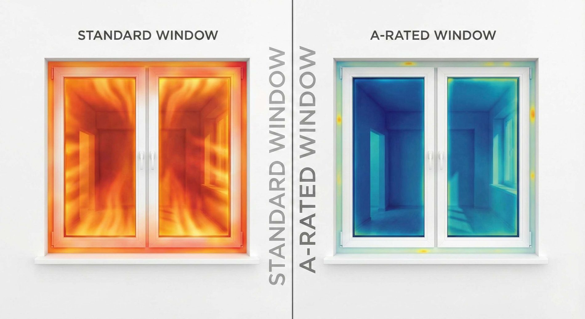 Thermal imaging showing heat loss