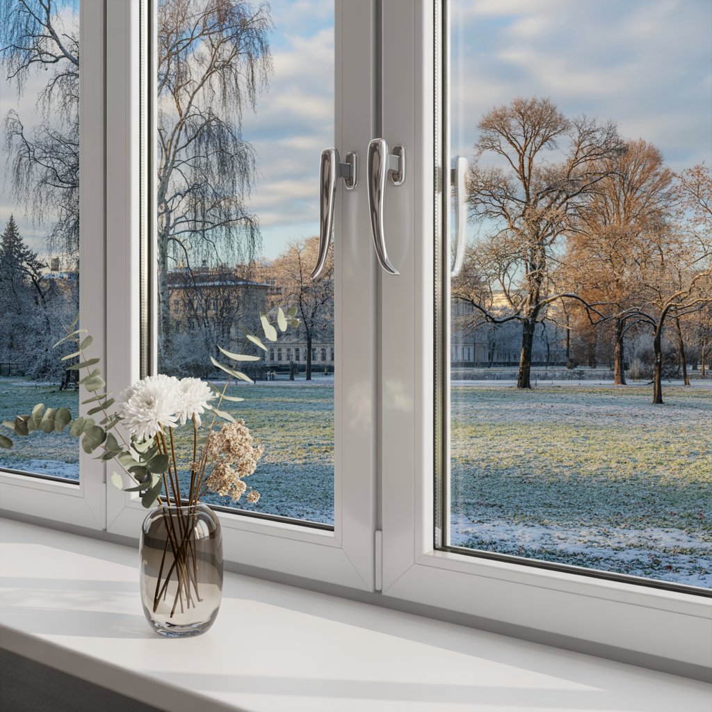 Modern white uPVC casement window installation in Rotherham